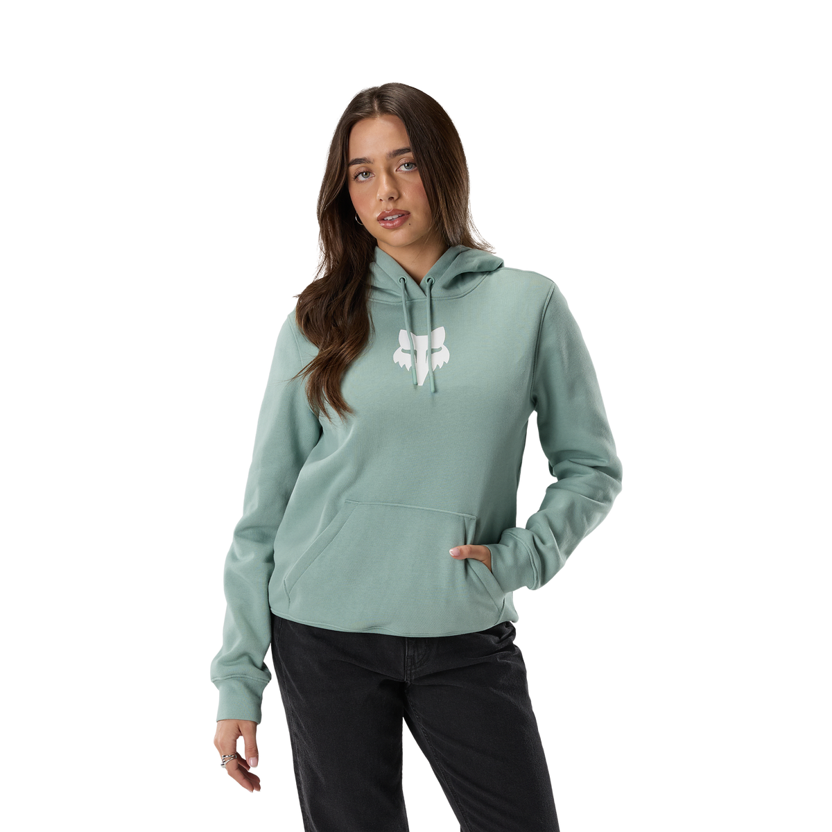 F Head Fleece Pullover Hoodie für Damen