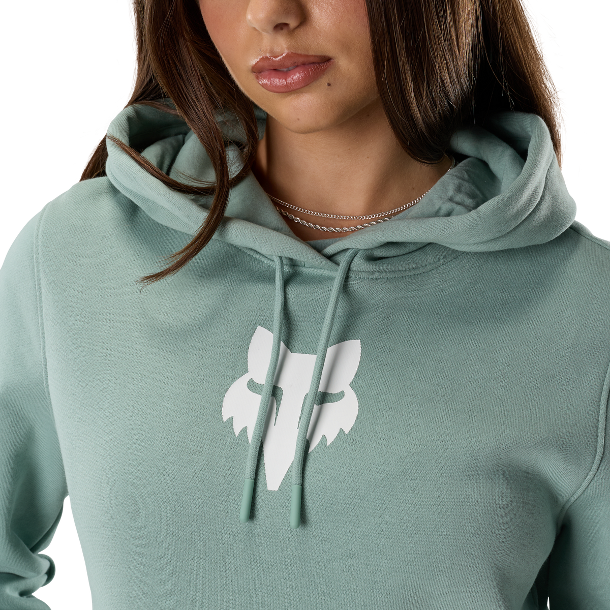 F Head Fleece Pullover Hoodie für Damen