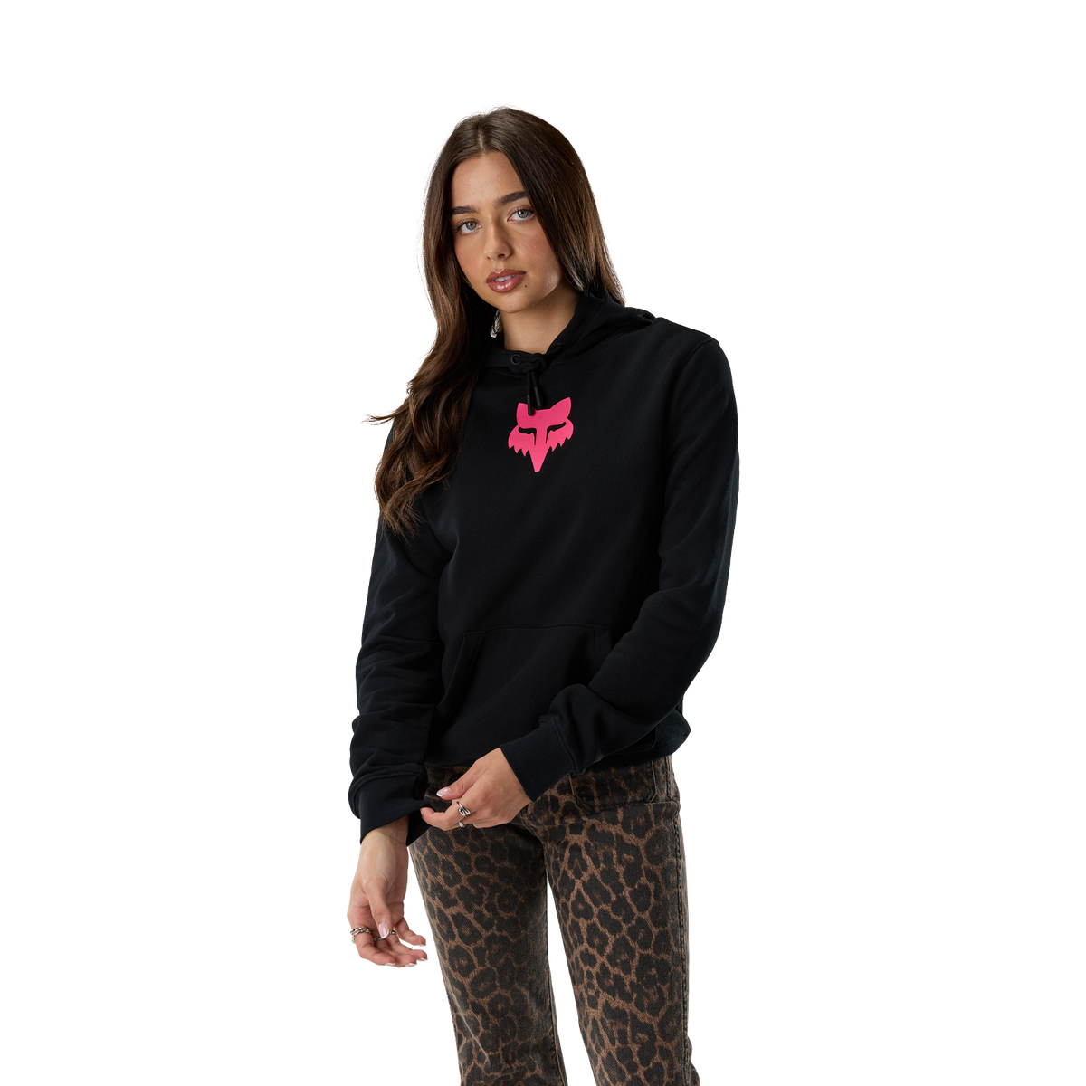 F Head Fleece Pullover Hoodie für Damen