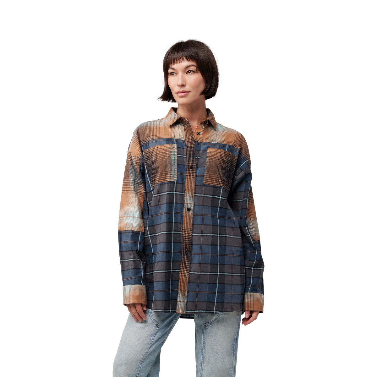 Flanellhemd Oversized – Dame