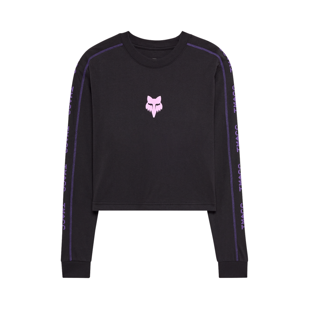 Image Phantom Langarm Crop T-Shirt für Frauen
