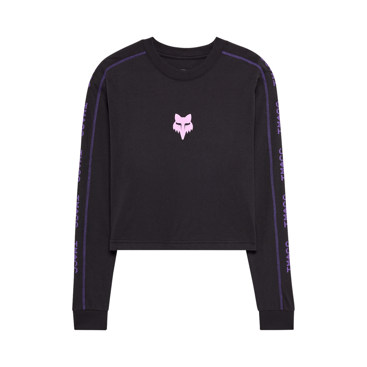 Image Phantom Langarm Crop T-Shirt für Frauen