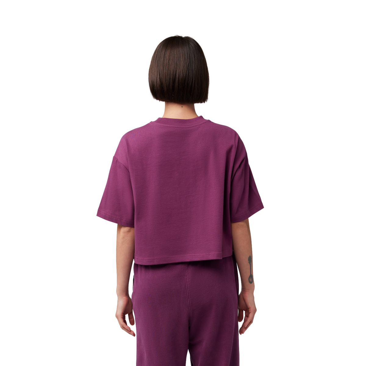 Kurzes Premium-T-Shirt Wordmark Damen