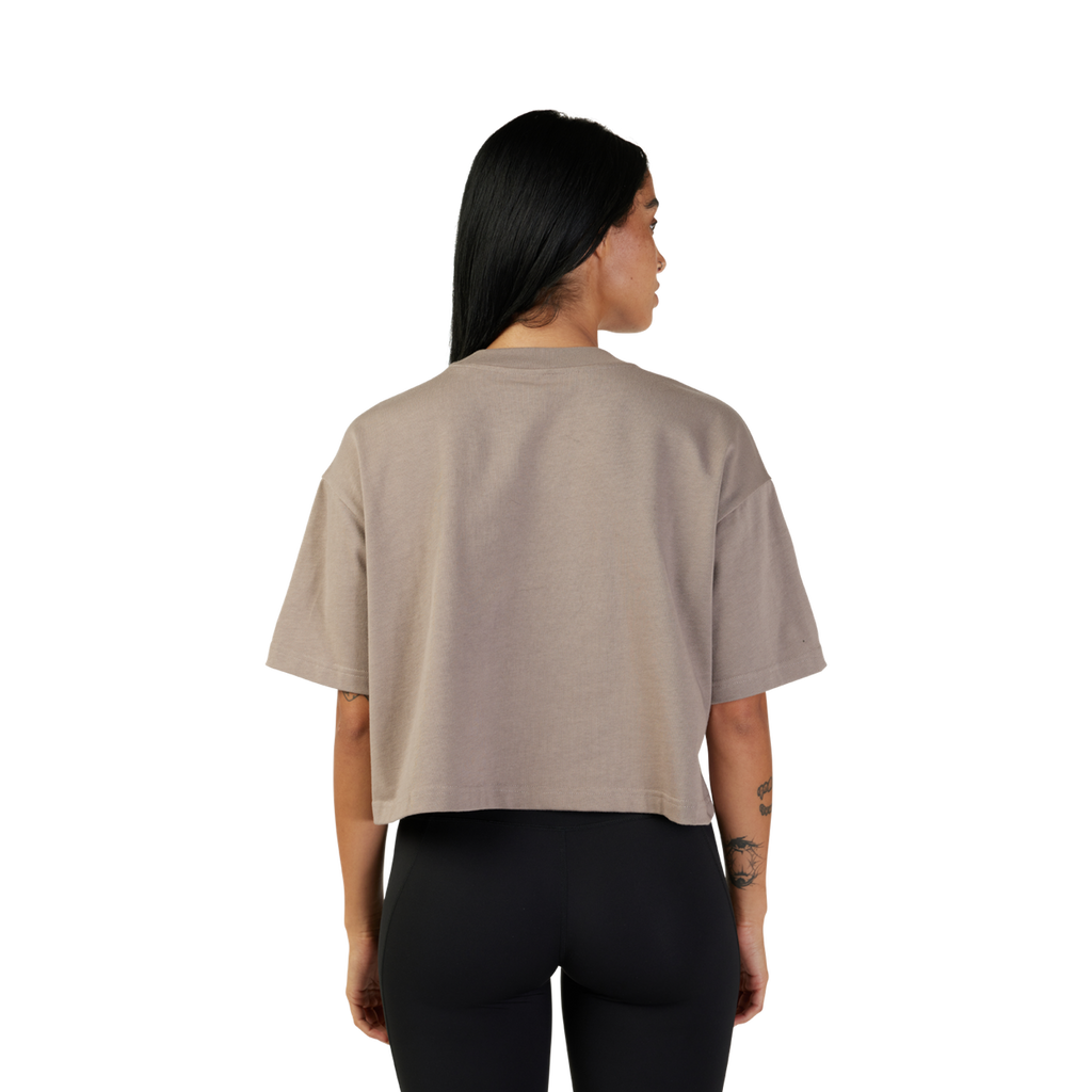 Kurzes Premium-T-Shirt Wordmark Damen