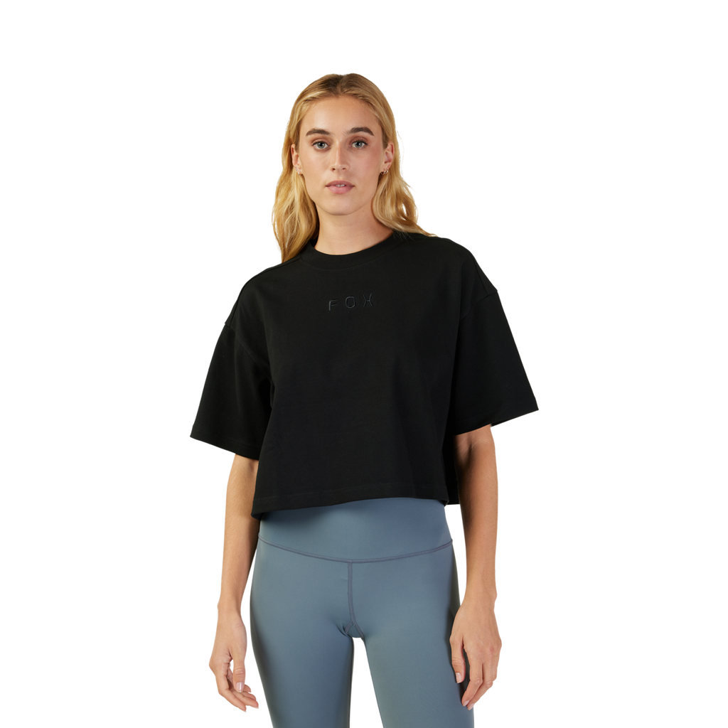 Kurzes Premium-T-Shirt Wordmark Damen