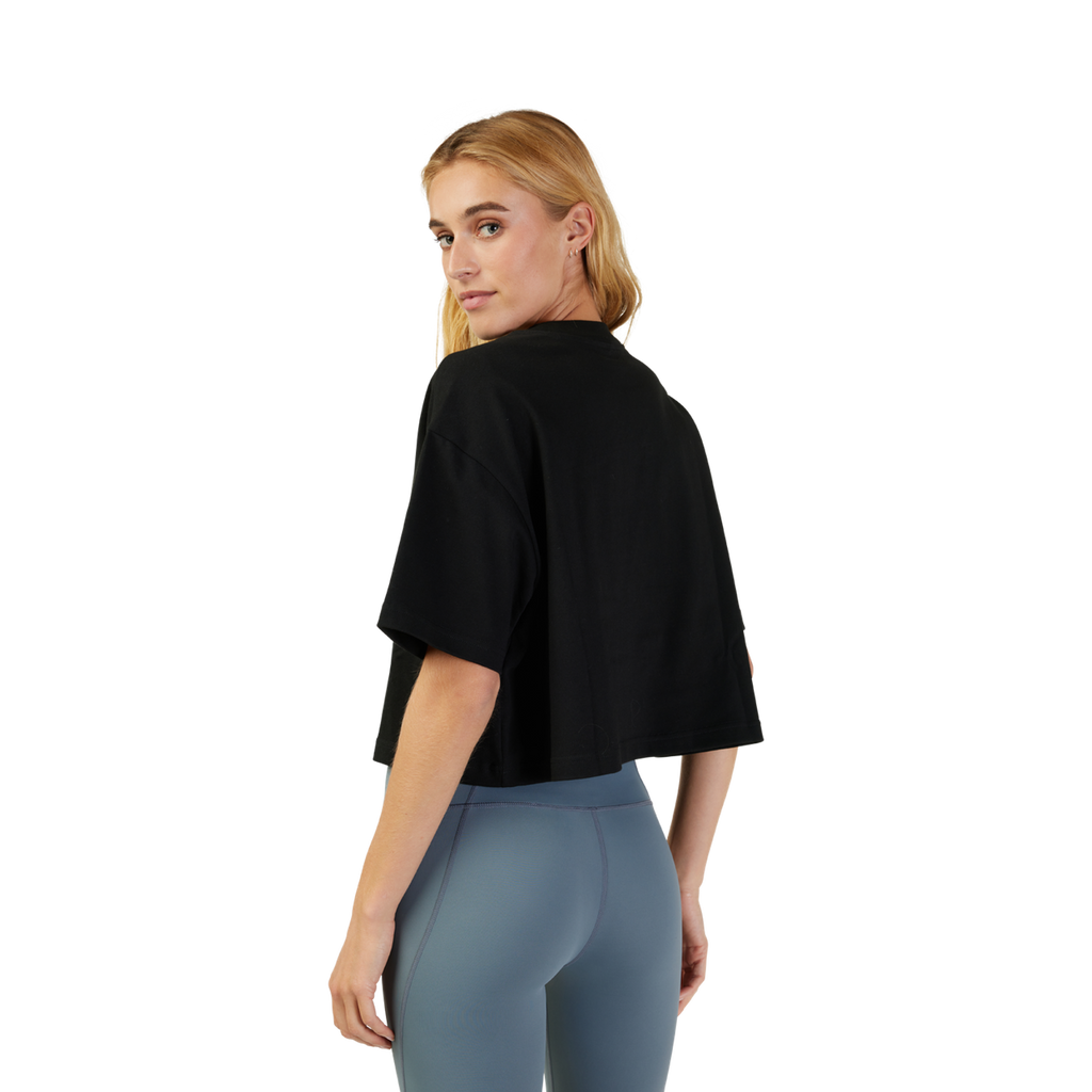 Kurzes Premium-T-Shirt Wordmark Damen
