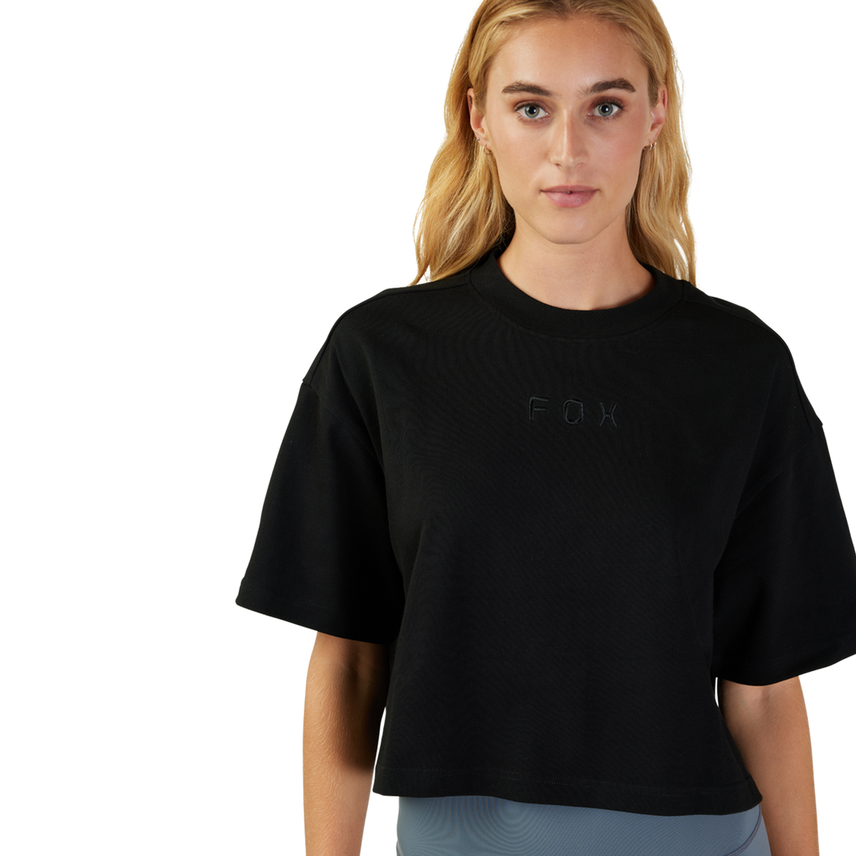 Kurzes Premium-T-Shirt Wordmark Damen
