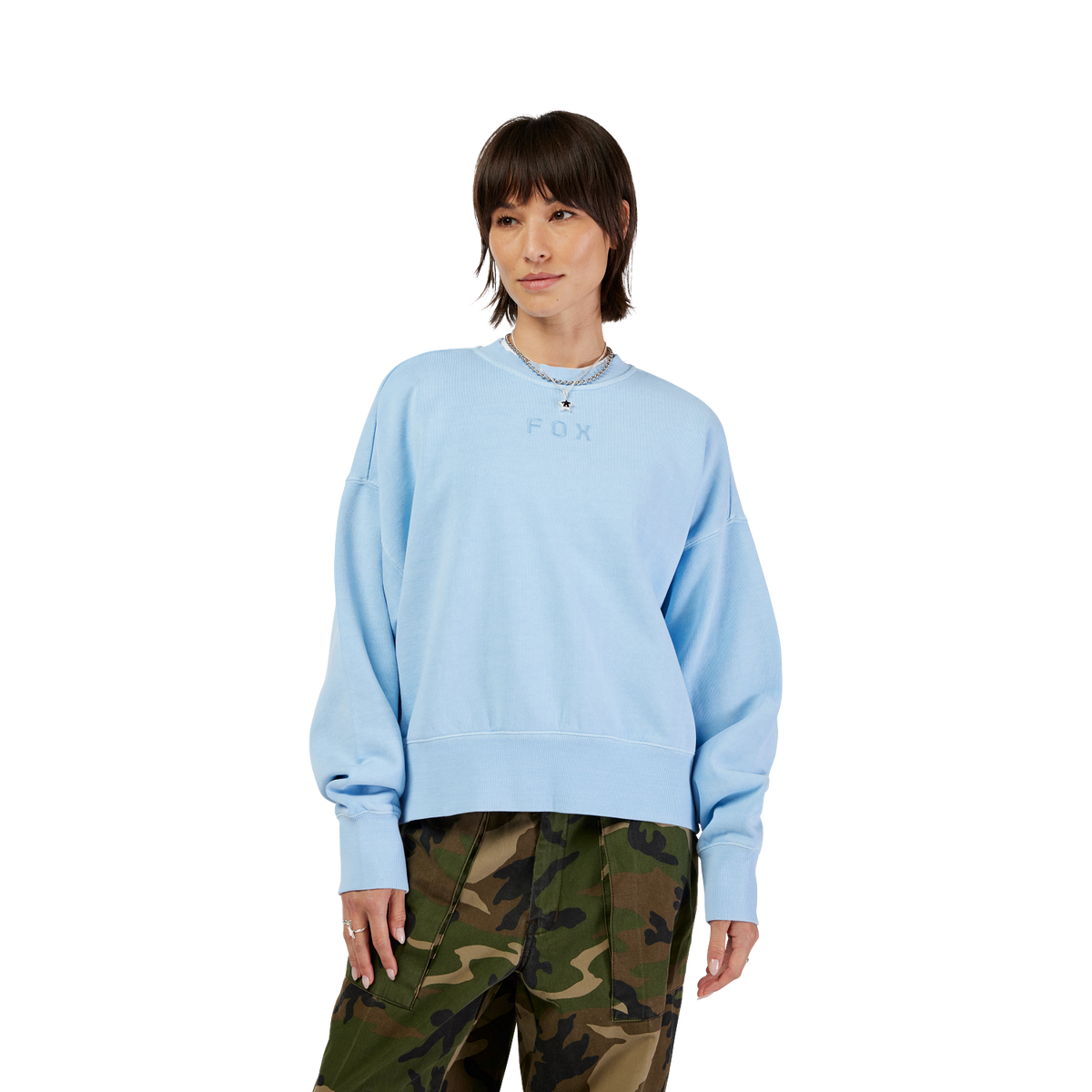 Rundhalspullover Wordmark Oversized – Dame