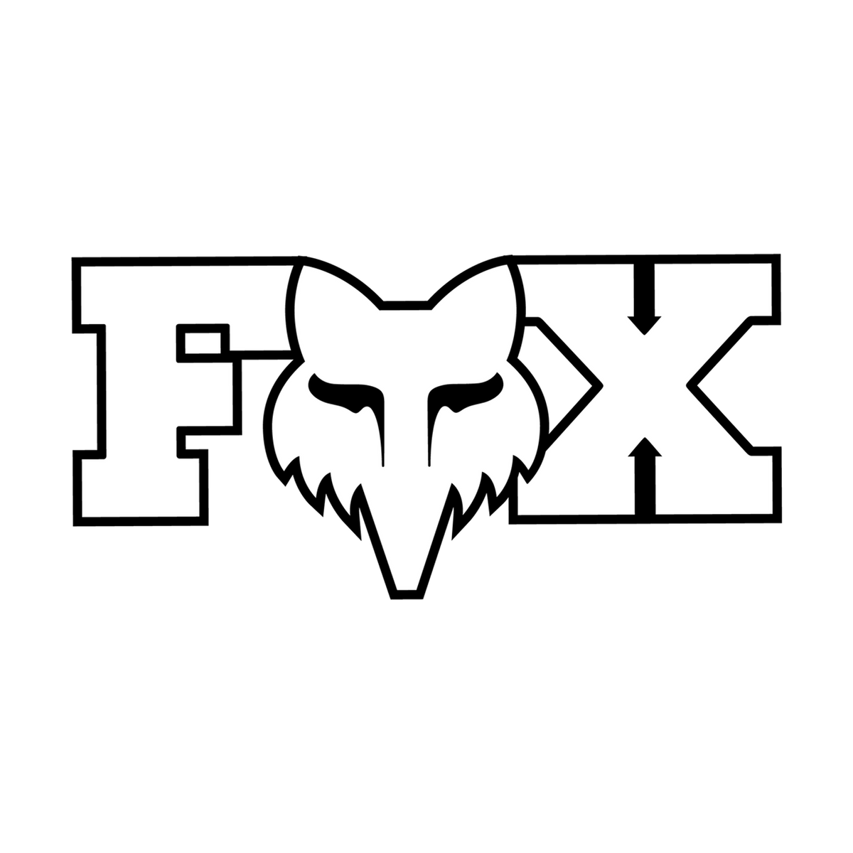 Sticker F Head X - 7,5 cm